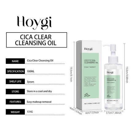 Cica Clear Cleansing Makeup Removal Oil Facial Makeup Remover Clean Pores Moisturizing Refreshing Non-Tight Cleansing Oil