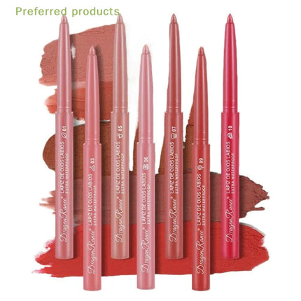 1Pc 12 Colors Waterproof Long-Lasting Automatic Lip Liner Makeup Matte Lipstick Pen Lip Gloss Lipliner For Beginners
