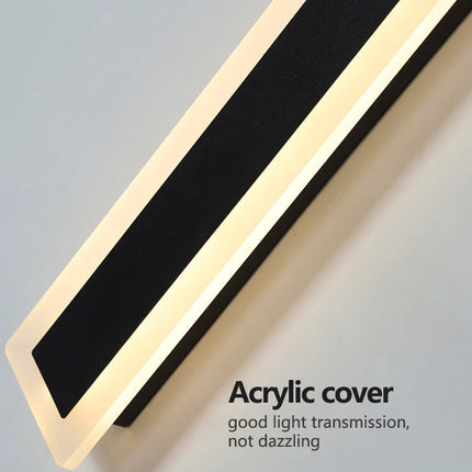 Modern Waterproof outdoor Long Strip LED wall lamps IP65 Iron Wall Light Garden porch Sconce Lights 110V 220V wall washer