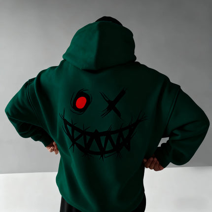 2026 Spring Men's Casual Hooded Sweatshirt with Loose Print Long Sleeve Men's Pullover Sport Shirt Extra Large Men's Shirt