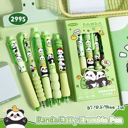 Capybara Erasable Pens 6pcs Refillable Ink Gel Pen Smudge-Free Cute Animal School Supplies for Students Office Stationery Gifts