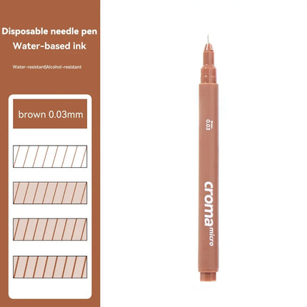 Micron Liner Fineliner Pen 0.05 0.03 0.1 0.5 Brush Tip Black Brown Fineliner Sketching Manga Drawing Pen Color Sketch Stationery