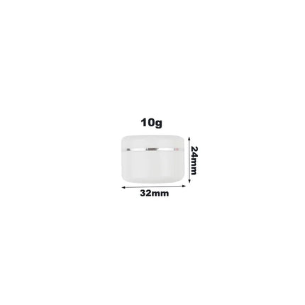 30Pcs/Pack 20g 30g 50g Cream Jar White Plastic Makeup Container Sample Cosmetics Box Empty Makeup Jar Pot Refillable Bottles