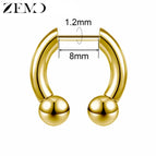 144-Gold-8MM / Nose Rings & Studs