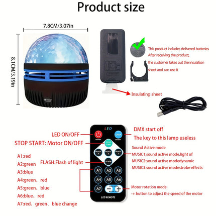 USB LED Aurora Projection Lamp Remote Control Electronic Luminescent Night Light LED Star Projector Wedding Party Decorations