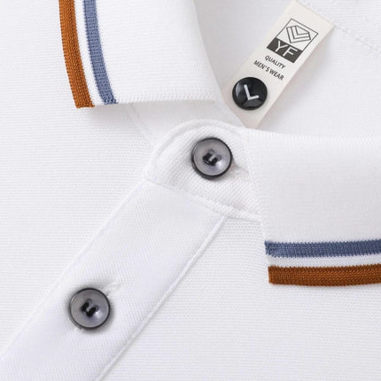 New men's high-quality short-sleeved polo shirt, summer fashion, casual, comfortable, cool, breathable T-shirt top