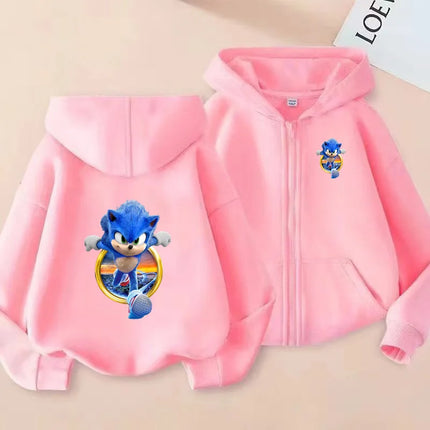 Children Supersonic Animals Cardigan Zipper Style Hoodie Sweatshirt Boys Girls3-12Yrs Loose Casual Charming Sports Coat Clothing