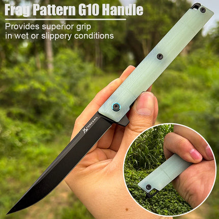 FORESAIL DC53 Steel Sharp Folding Knife Outdoor Camping Hunting Cutting Survival Hiking Fish Portable Pocket Clip EDC Tool Knife