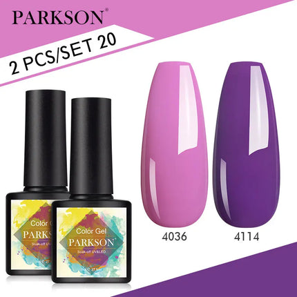 Parkson 2/3pcs Matte Top Coat Gel Nail Polish Kit Base Top Coat Set UV LED Nail Art Manicure Polish Primer Soak Off Nail Gel Set