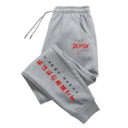 Japanese Style Sweatpants for Men Autumn Winter Daily Casual Sporty Jogging Pants 2025 Male Urban Fashion Y2K Harajuku Trousers