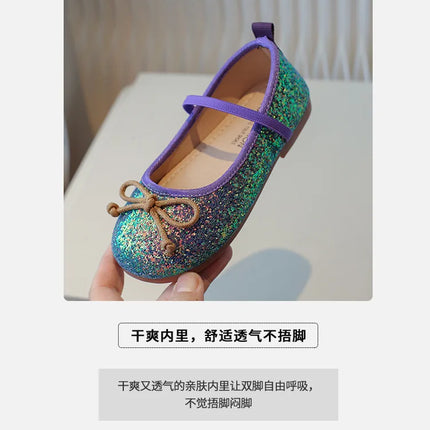 Glitter Little Mermaid Princess Shoes for Girls Stylish Evening Dress Shoes Girl Bling Birthday Wedding Party Shoes Kids