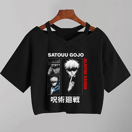 Jujutsu Kaisen Cute Crop Top Women Cropped Haut 2026  T Shirt Y2k Top   Tshirt Female