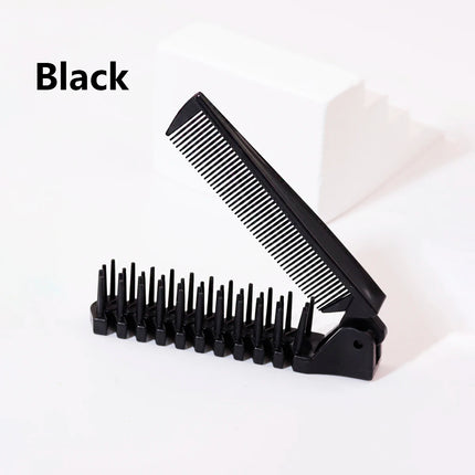 Portable Travel Folding Comb & Brush – Anti-Static Styling Massage Comb, Professional Hair Styling Tool for Real Hair Wigs