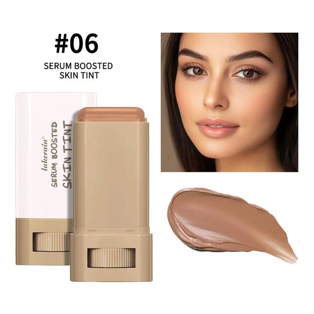 Foundation Stick Balm Serum Boosted Skin Tint Foundation Stick Smooth Plumper High Coverage Bronze Foundation Stick