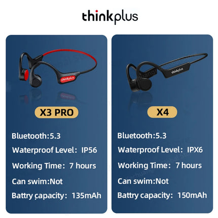 Original Lenovo X3 Pro X4 X5 Bone Conduction Headphones Bluetooth 5.3 Hifi Ear-hook Wireless Headset With Mic Sport Earphones X7