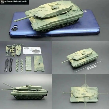 1/72 Scale Mini Plastic Assembled Tank Model Kit WWII Military Model Puzzles, M88A1G, M1A2, T55A, M4A3, M12, JSU152, M42, M1113A