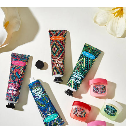 8-piece Lipstick + Hand Cream Set, Fruit Flavor, Long-lasting Hydration, Light and Non-Greasy, Daily Care, Christmas Gift