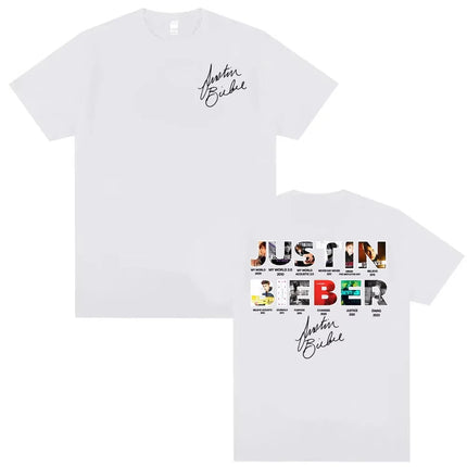 Justin Bieber New Album Cover 2025 Merch T Shirt Unisex Clothing Fashion 90s Vintage Style T-shirts Cotton Oversized T-shirt