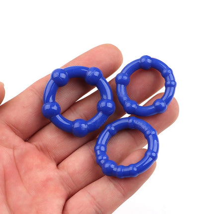 3 Pcs Silicone Cock Ring Set Delay Ejaculation Stronger Erection Penis Ring Enlargement Adult Sex Toys For Men 18+