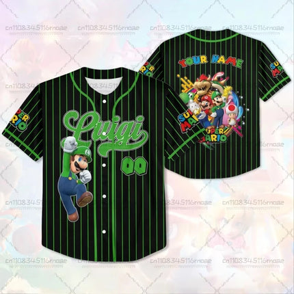 Summer Super Mario Design Pattern Printed Summer T-shirt Children's Casual Sports Short Sleeve Round Neck Loose Pullover T-shirt