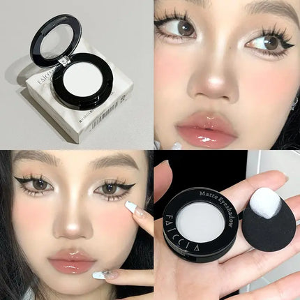 1Pc Blue Black Red Eyeshadow Palette Halloween Makeup Girl Smoky Punk Eye Shadow Palette Matte White Lying Silkworm Eye Cosmetic
