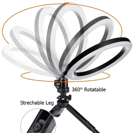 16cm 26cm 33cm LED Ring Lights Dimmable Led Round Photography Fill Light With Phone Holder Clip For Youtube Video Live Lamp