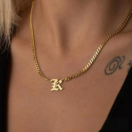 Personalized 18K Gold - Plated Name Necklace, Stainless Steel Script Font Pendant, Minimalist Women's Jewelry, Ideal Gift