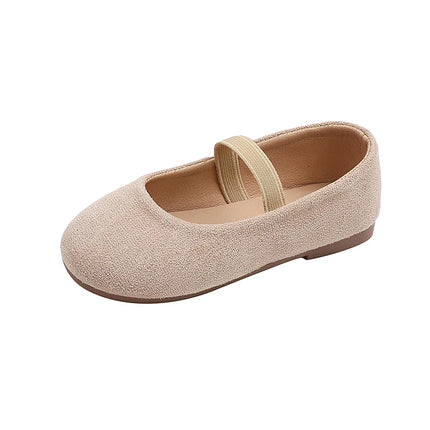 New Girl Dresses Casual Shoes Simple Fashion Children Leather Shoes Solid Color Spring Autumn Kids Princess Ballet Flat Shoes