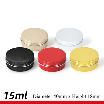 10/20/50pcs Golden Aluminum Jar 30ML Empty Aluminum Case 60g Black Tins Lip Balm Cans Cream Pots Cosmetic Container 120g MC1351