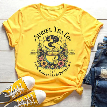 Suriel Tea Co Shirt ACOTAR Suriel Tea T-Shirt Velaris Sarah J Maas Tees A Court of Thorns and Roses SJM Merch Book Lover Gift