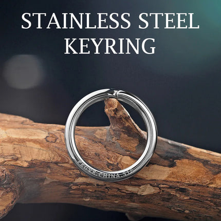 Black Titanium Keyring Car Men Flat Key Chain Rings Holder Lightweight EDC ARC Keychain Buckle for Accessories Gadgets Wholesale