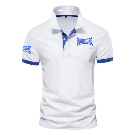 Hardcore Summer Polo Shirt Men New Breathable Mesh cotton Quick-drying Short-sleeved T-shirt Elastic Sports Tops Men Clothing
