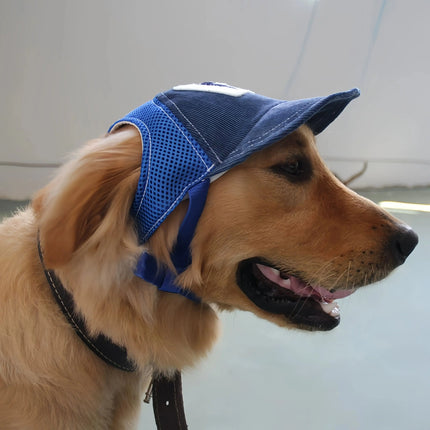 Pet Dog Cap with Ear Holes Adjustable Pet Dogs Outdoor Peaked Baseball Cap Summer Sport Hat For Puppy Small Medium Large Dogs