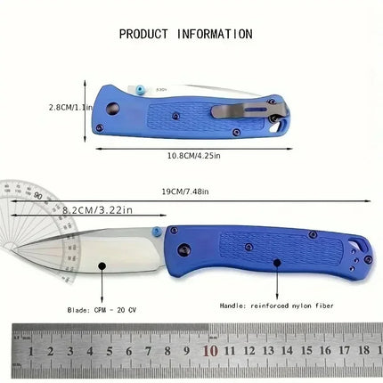 535 EDC Manual Open Folding Knife Landing Blade Flat Blade Satin Nylon Fiber Handle Used for Daily Carrying and Camping Knives