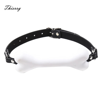 Thierry Big Size Silicone Dog Bone Bite Gag Mouth Sexual Bondage ,Roleplay and Adult erotic Play Sex Toys for Couples Adult Game