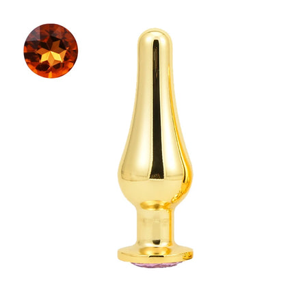 Golden Stainless Steel Anal Plug Crystal Metal Butt Plug Stimulator Anal Sex Toys for Couples Prostate Massager Dildo 3 Size