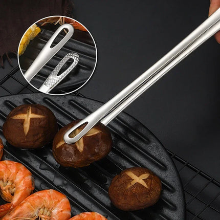 1Pc Stainless Steel Kitchen Tongs BBQ Grill Cooking Tweezers Barbecue Tongs Clip Salad Meat Tongs Food Tweezers Kitchen Utensils