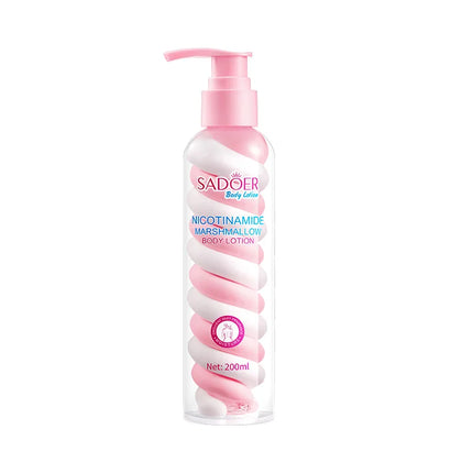 200ml(6.76fl.oz) Niacinamide Marshmallow Beauty Body Lotion, Moisturizing And Nourishing Skin, Restore Soft And Delicate, Moist
