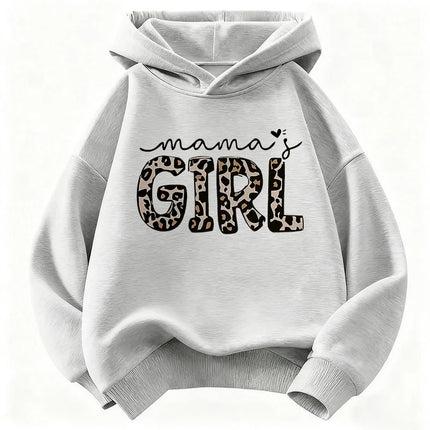 Girls' Spring/Fall Long Sleeve "Mama Girl" Print Sweatshirt Children's Clothing Cute Hoody for Boys Girls Casual Hoodies