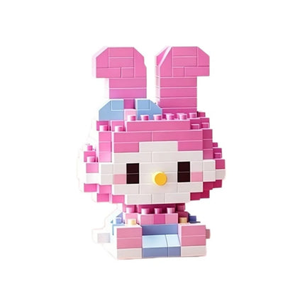 Sanrio Hello Kitty Kuromi My Melody Cinnamoroll Building Blocks Cartoon Figures Bricks Children's Assembly Toys Model Gift