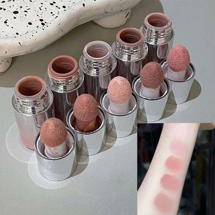 Face Liquid Blusher Smooth Cheek Eye Mousse Blush Matte Glitter Highlighter Stick Rouge Waterproof Contour Makeup