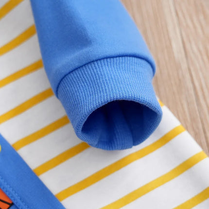 Newborn Baby Clothes 0-12 Months blue car stripe print Long Sleeve Footies Toddler Boy Clothes Kids Jumpsuit Pyjama Bebe