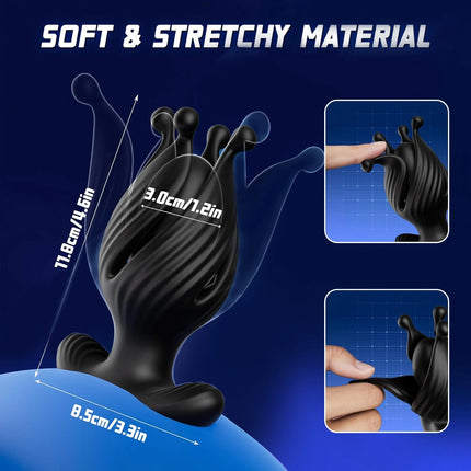 Prostate Massager Anal Vibrator Male Sex Toys for Men Anal Plug 9 Tension Shock Flapping Thrusting Vibrating Butt Plug