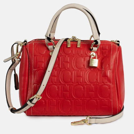 CH Letter Print Boston Crossbody Bag - Women Spring Summer Handbag 2025 / Sac CH Boston Bandoulière - Femme Printemps Été