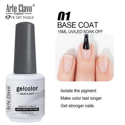 Arte Clavo TPO FREE HEMA FREE Gel Nail Polish UV Multi Use Semi Permanent Soak Off Autumn Winter Nail Art Hybrid Varnish 15ml