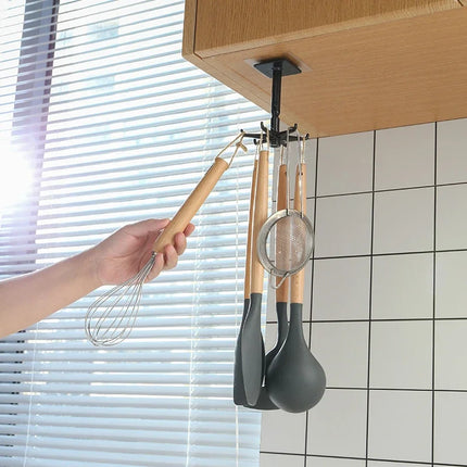 Kitchen Hook Organizer Bathroom Hanger Wall Dish Drying Rack Holder For Lid Cooking Accessories Cupboard Storage Cabinet Shelf