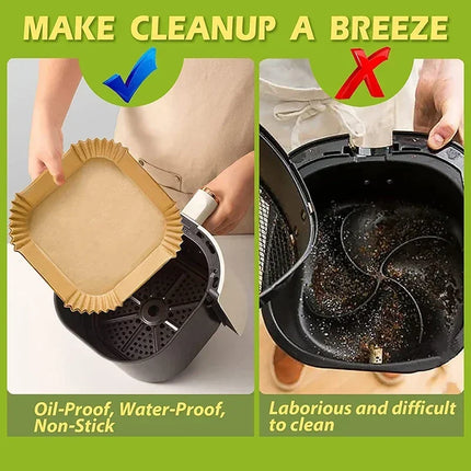 Extra Large Thickened Air Fryer Accessories Airfryer Baking Paper Disposable Paper Liner Non-Stick Parchment Oven Paper Kitchen