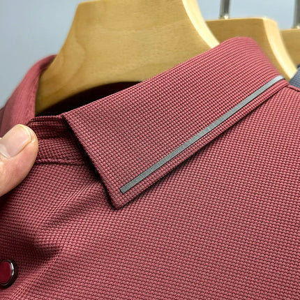 High-end luxury brand fashion hot diamond short sleeve Advanced printed POLO shirt summer new Korean version men's lapel T-shirt