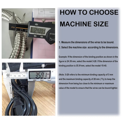 Automotive Cable Tying and Winding Machine Bag Sealer for 2-60mm Toy Bread Plastic Bag Tyng, Touch Screen with English Language
