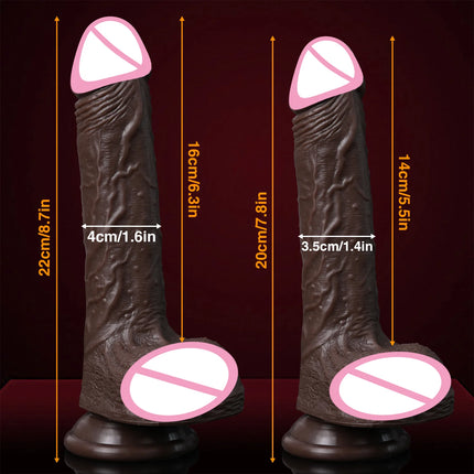 Realistic Dildo Telescopic Vibrator Artificial Penis Female Masturbation G-spot Vaginal Massager Big Dick Sex Toys For Women 18+